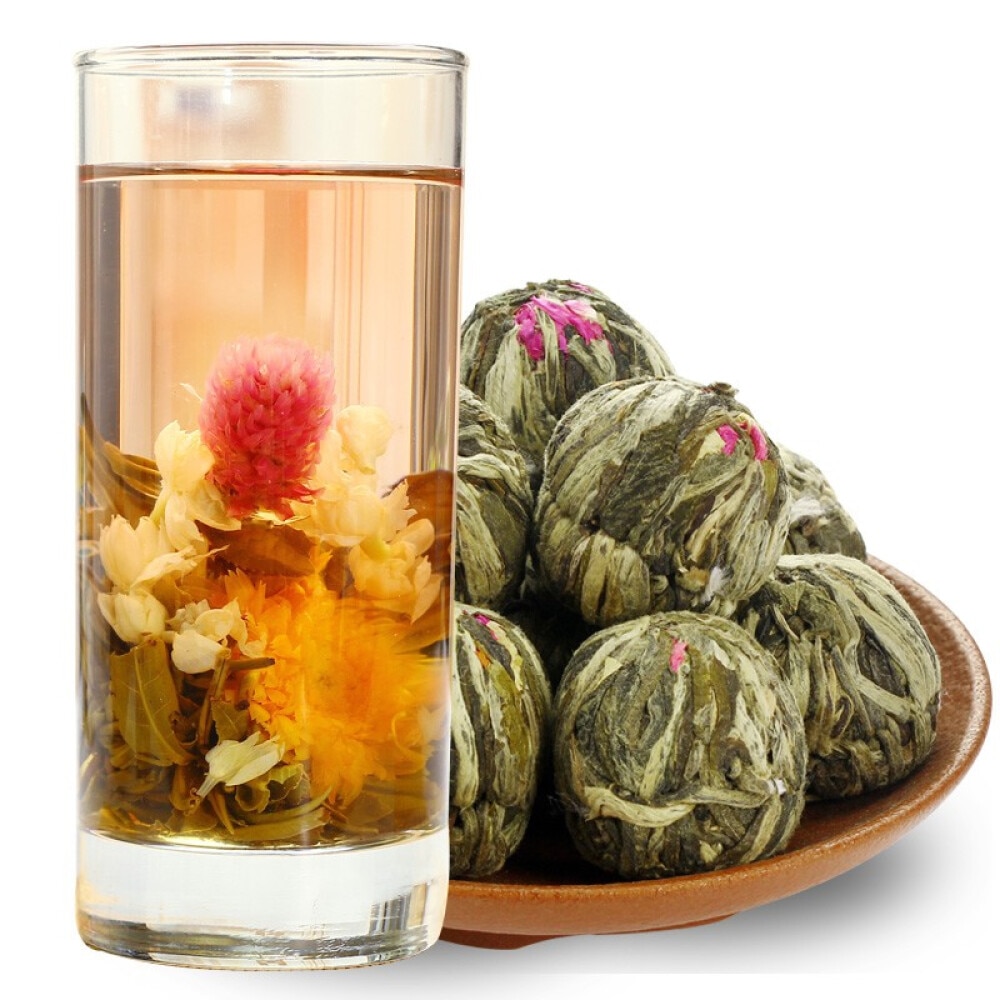 Flower tea craft Jasmine dragon pearl double dragon opera pearl embroidered ball flower tea 250 g package