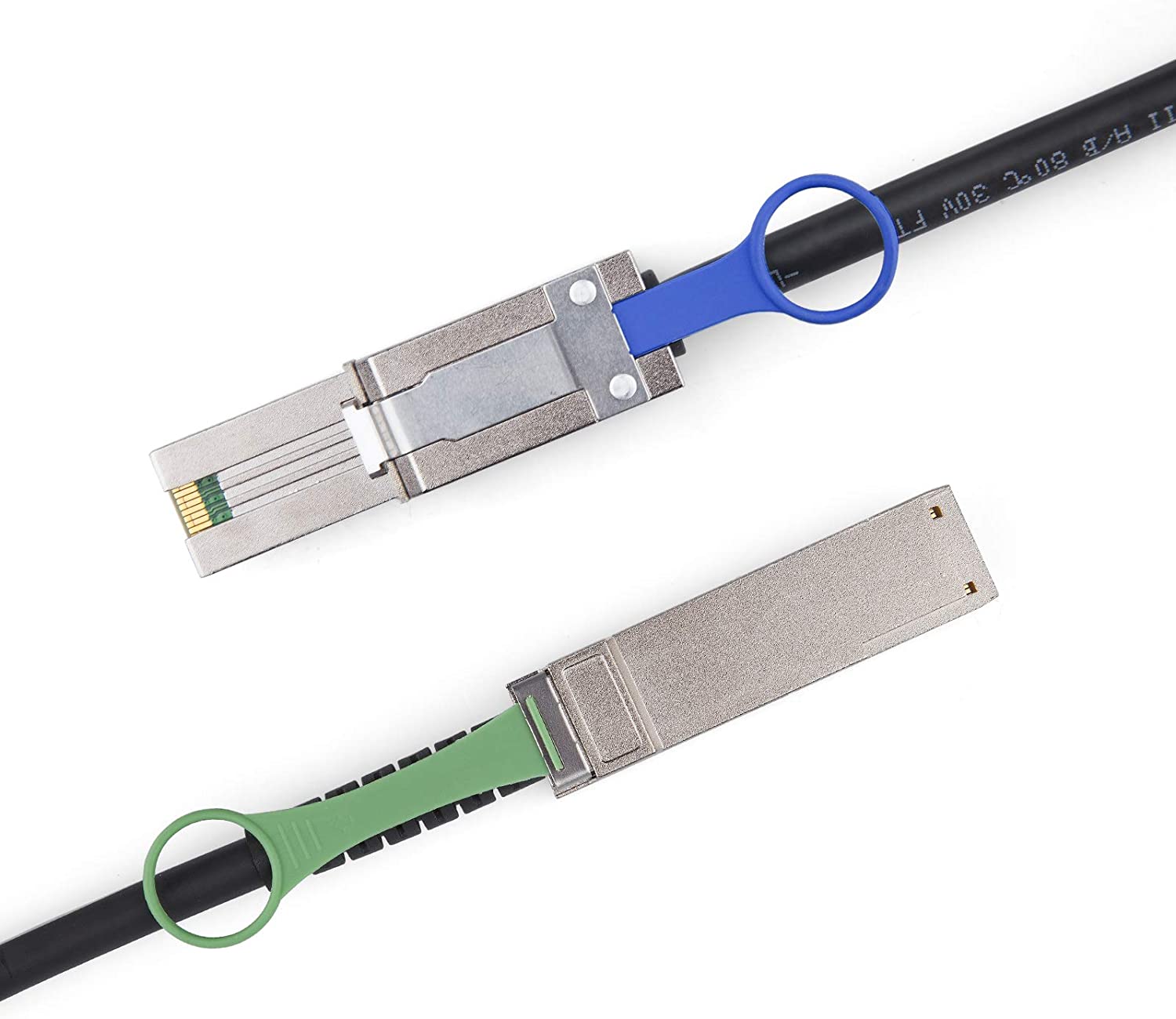 QSFP (SFF-8436) to MiniSAS (SFF-8088) DDR Hybrid SAS Cable, 100-Ohm, 2-m(6.5ft)