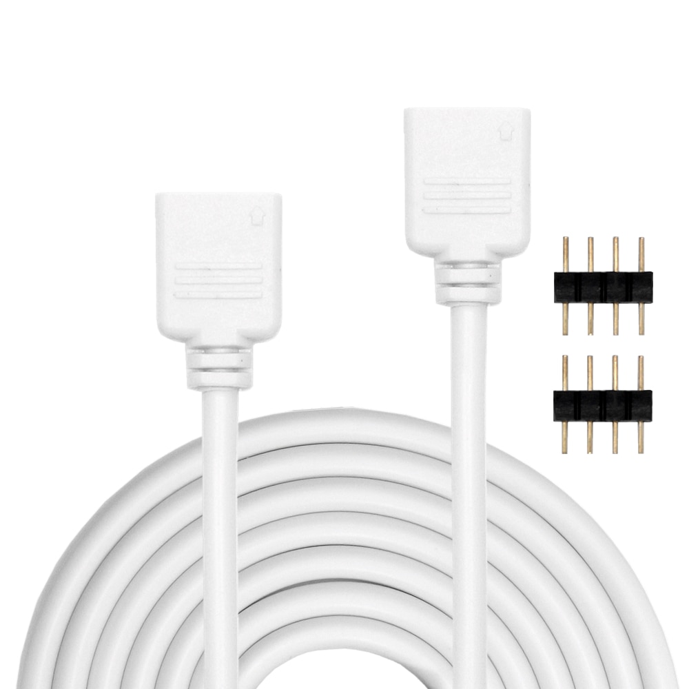 4 PIN RGB led connector Extension Cable cord Wire + 4pin connectors 1M 2M 5M 10m 30cm for SMD 5050 3528 RGB LED Strip light
