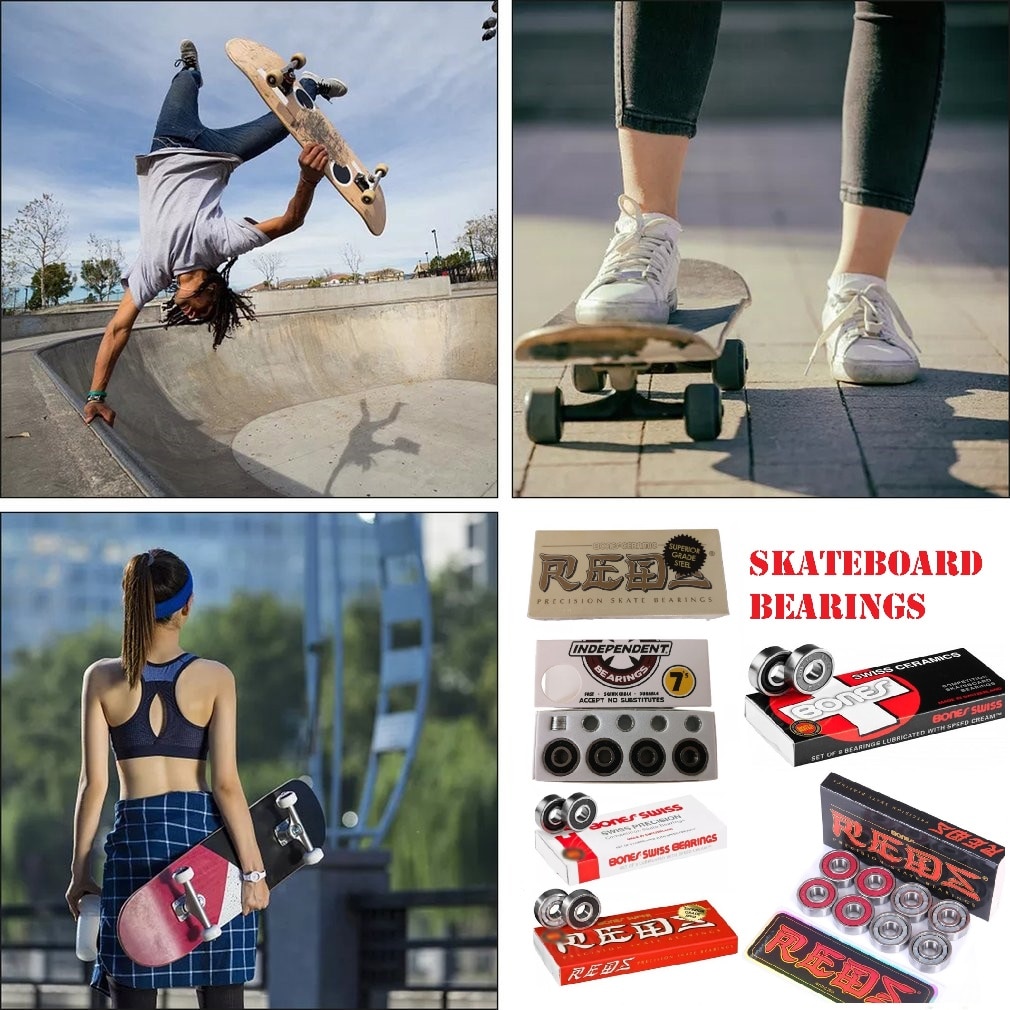 Precision Skateboard Bearings Skateboard Bearings Scooter Bearings Roller Skate Bearings Roller Skate Bearings
