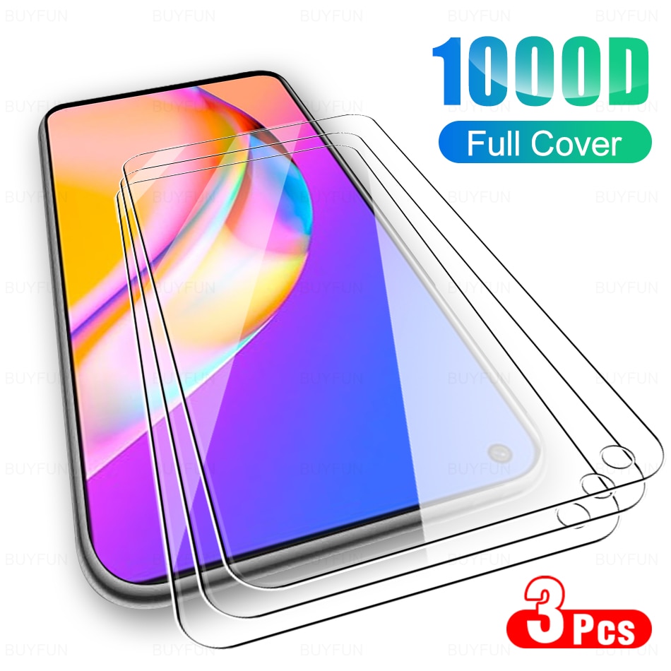 3Pcs Full Cover Protective Glass For OPPO A94 5G Tempered Glass For OPPOA94 A 94 CPH2211 6.43" 2021 Phone Screen Protector 