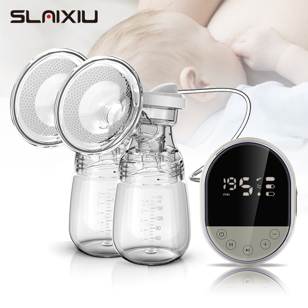 NEW Electric Breast Pump Portable Dual Breastfeeding Milk Pump Mirror Touchscreen LED Display BPA Free