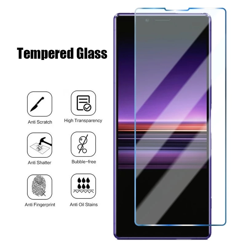 2PCS HD 9H Protective Glass for Sony Xperia 10III 5III 1III 10 5 1 5II 1II 10II 10IV 5IV 1IV Protective Screen Protector