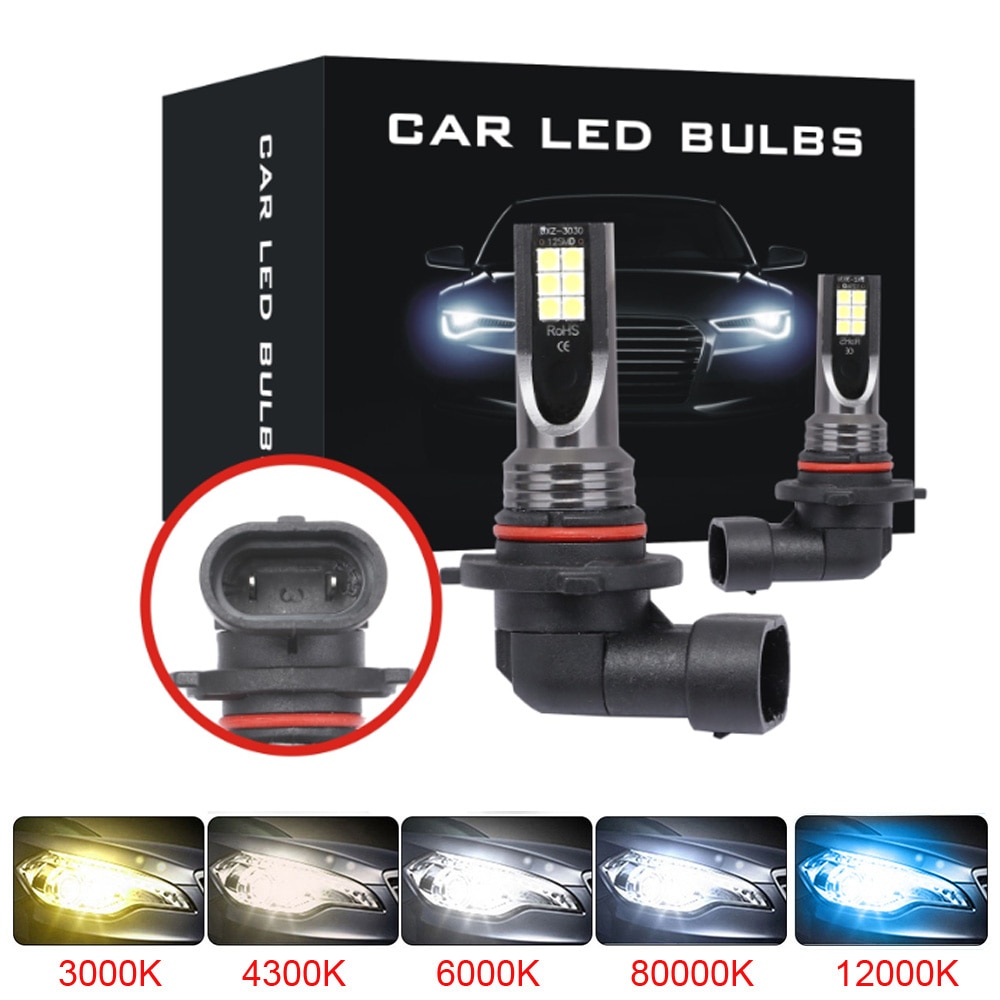 2Pcs LED CSP Mini H7 H4 H8 H11 H1 H3 Lamps For Cars Headlight Bulbs Fog Light HB3 9005 HB4 Ice Blue 8000K 4300K 3000K Auto 12V