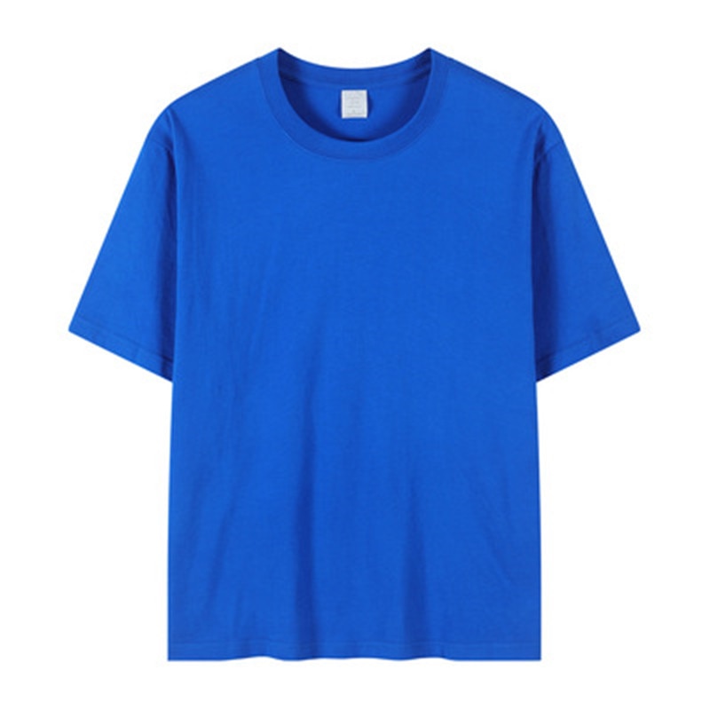 Summer combed cotton round neck t-shirt customization, cultural advertising shirt overalls, printing embroidery
