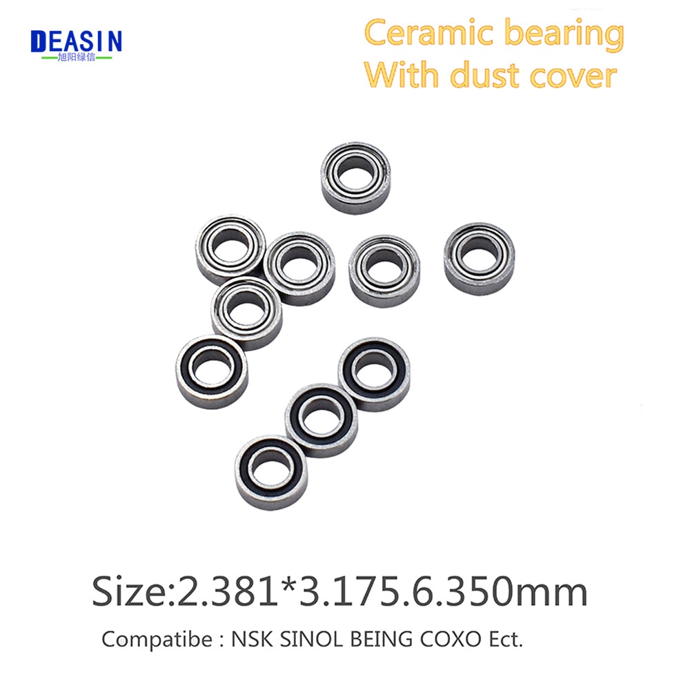 High Quality 10pc SR144 High Speed Handpiece Ceramic Bearings NSK Tosi COXO Compatible Dental Bearings 3.175*6.35*2.381 MM ASIN