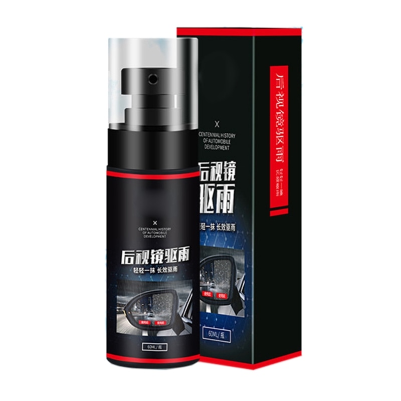 60ml Car Mirror Water Repellent Rearview Mirror Anti-Rain Spray Agent for Clear Driving Sight in Rainy Day