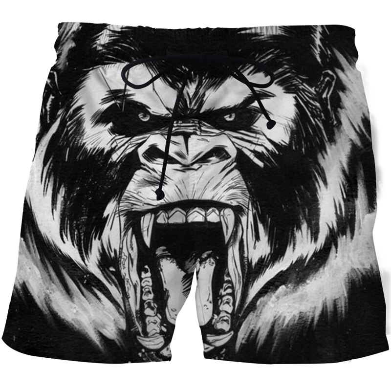 2021 nieuwe 3D-geprinte gorillashorts voor heren zomerzwembroek surfshorts voor gymkleding voor heren