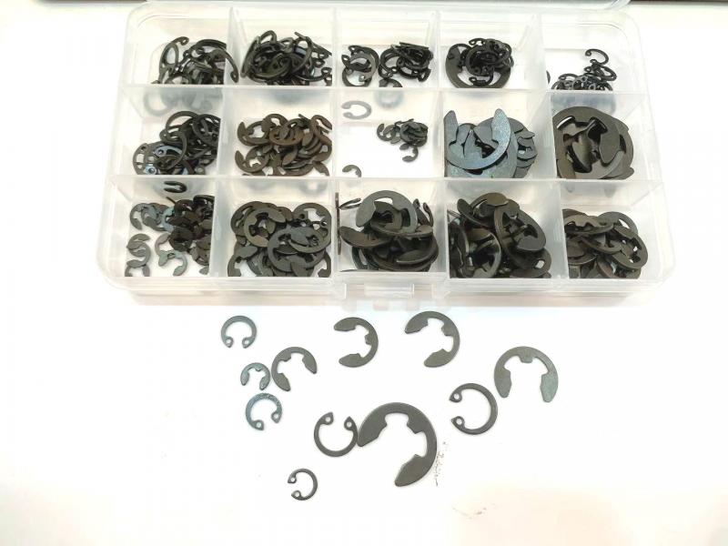 320PCS Circlips for shaft E type cir clip Assorted kit steel shaft retaining ring Bearing retainer circlip Washers