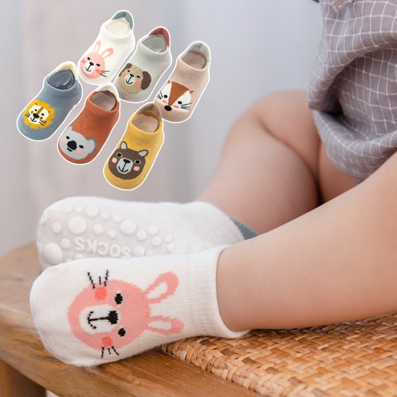 Baby Socks Cartoon Low-cut Baby Children's Baby Non-Slip Floor Socks Children's Three-Dimensional Smiley Boat Socks