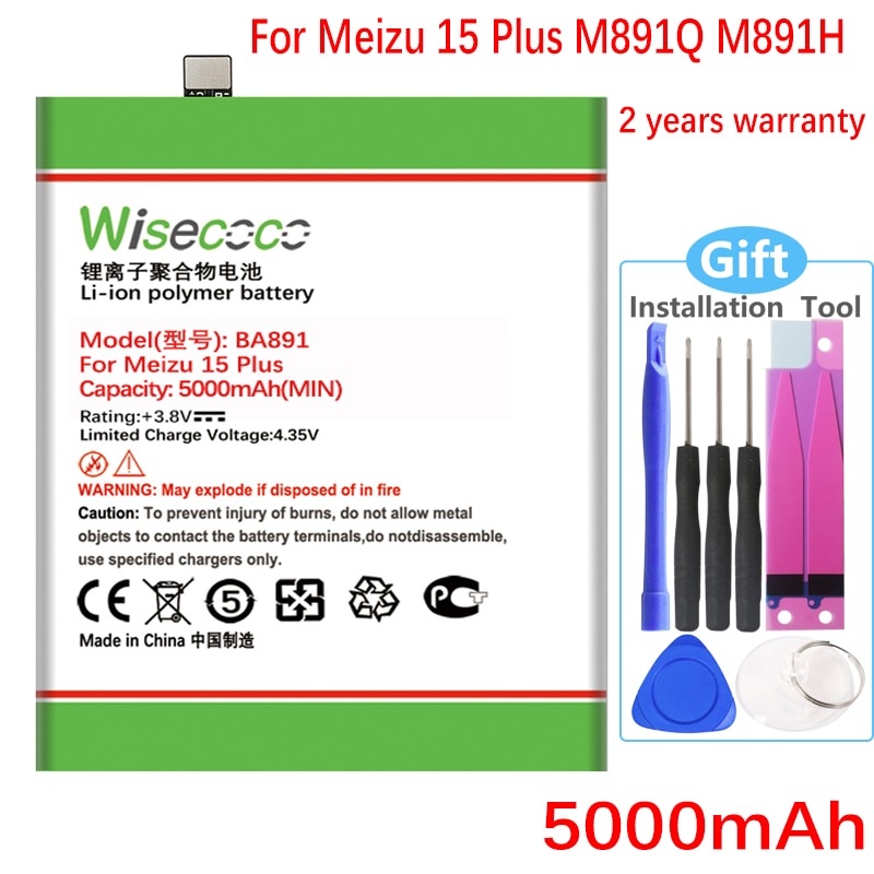 BA891 NEW Battery For Meizu 15 Plus 15+ MeiLan 15Plus M891Q M891H Mobile Phone In Stock High QualityWith Tracking Number
