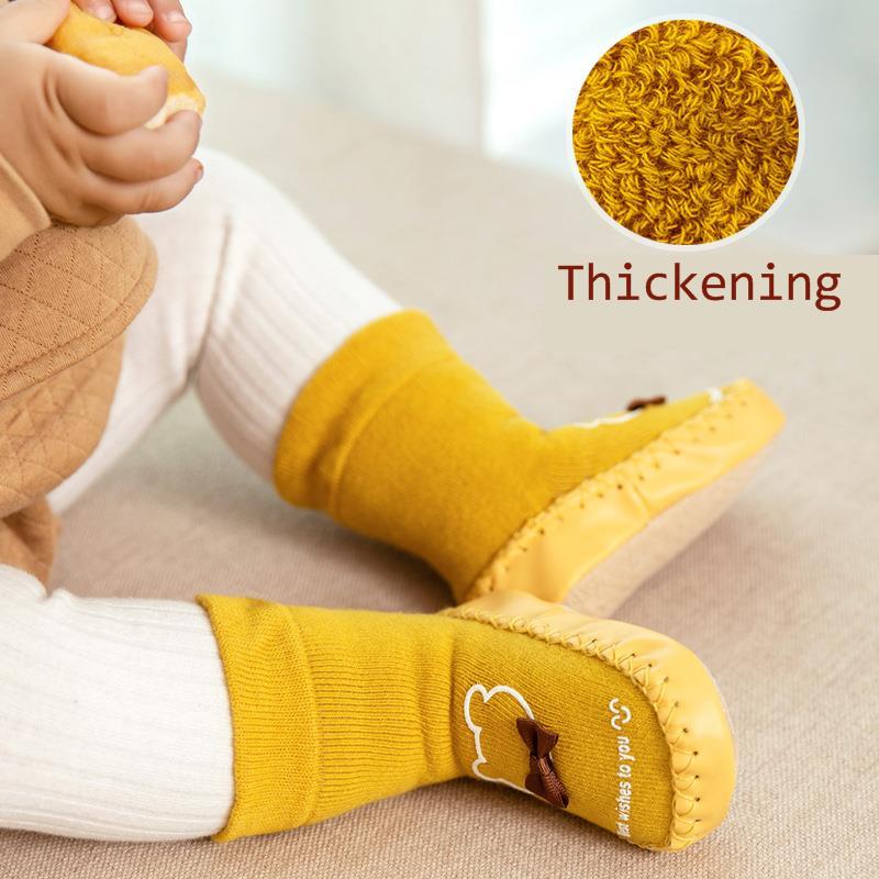 Infant Socks Baby Non Slip Socks Newborn Baby Socks Terry Thickening Children's Floor Socks Anti-slip Leather Toddler Footw