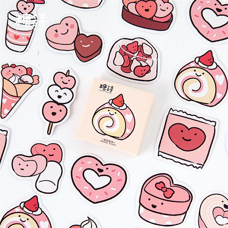 45 Pcs/lot Sweet cake food Decorative Stationery mini Stickers set Scrapbooking DIY Diary Album Stick Lable