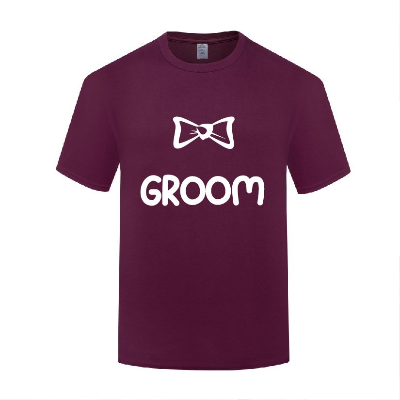 Funny Groom Bachelor Party Cotton T Shirt Graphic Men Crew Neck Summer Short Sleeve Tshirts S-3XL Tops Tees