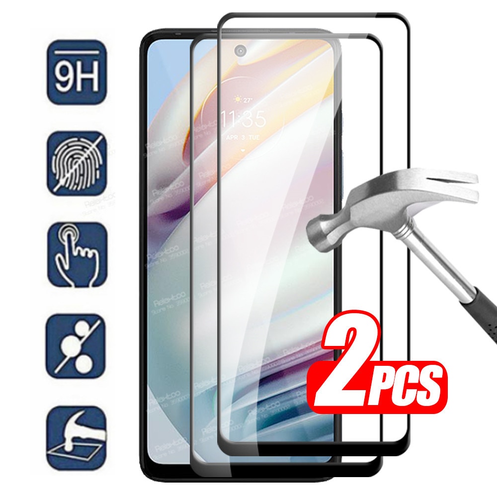 2pcs 10D Full Cover Tempered Glass For Motorola Moto G60 G40 G100 Edge S G9 Power G stylus 2021 Screen Protector Protective Film