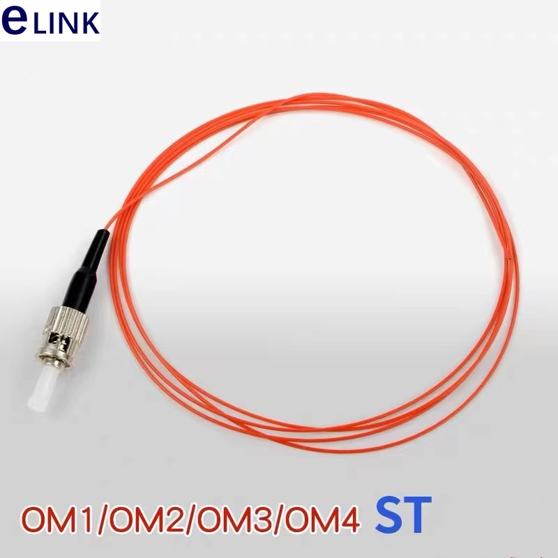 50pcs ST fiber pigtails 0.9mm OM1 OM2 OM3 OM4 1m 1.5m optical fibre pigtail orange aqua red cable 50/125um FTTHELINK
