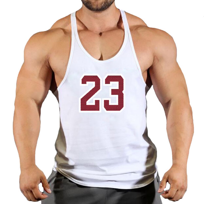 New Brand 23 Gym Tank Top Men Fitness Clothing Mens Bodybuilding Tank Tops Summer Gym Clothing for Male Sleeveless Vest Shirts