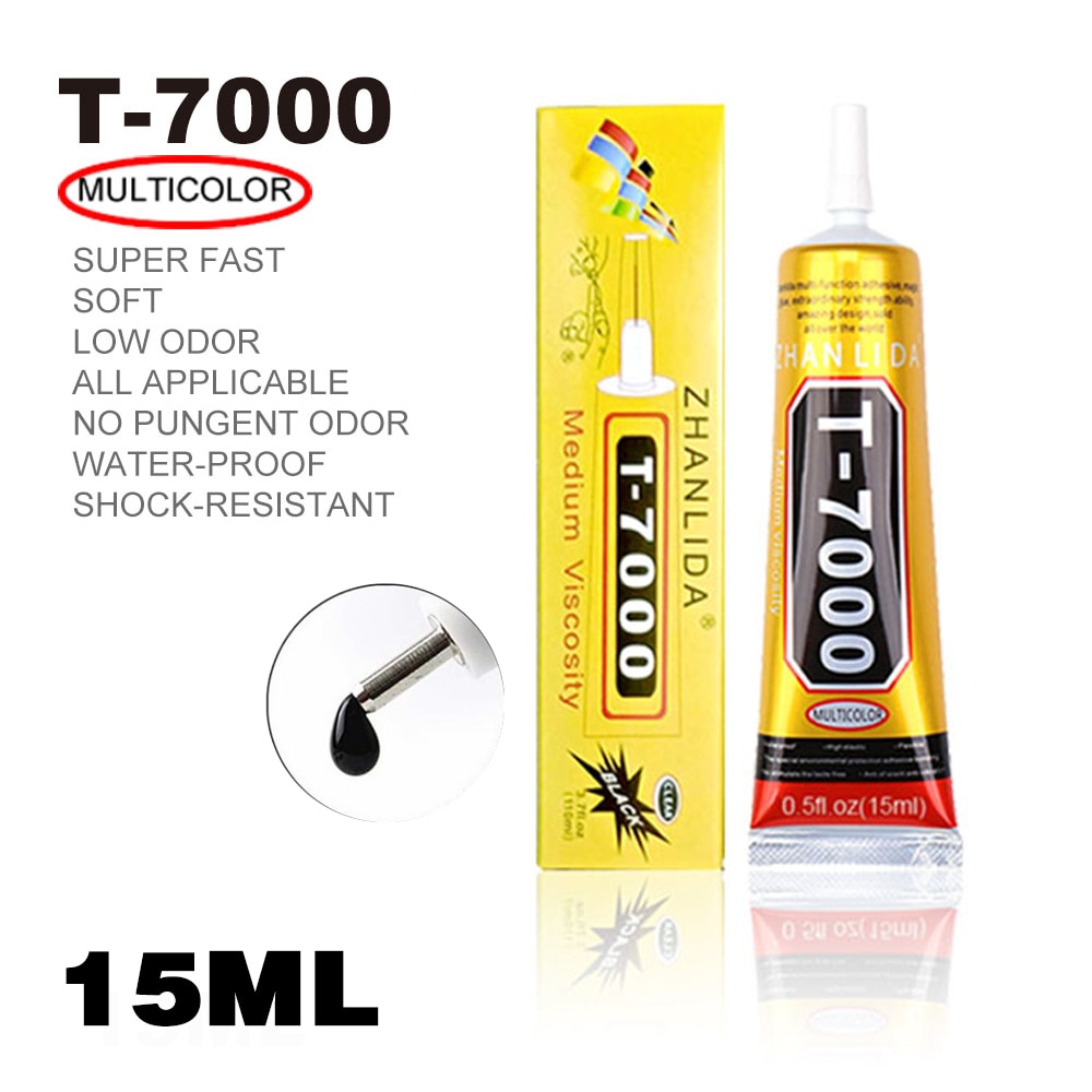 15ml T7000 Glues Multipurpose Adhesives Super Glues T-7000 Black Liquid Epoxy Glues For DIY Crafts Glass Phone Case Metal Fabric