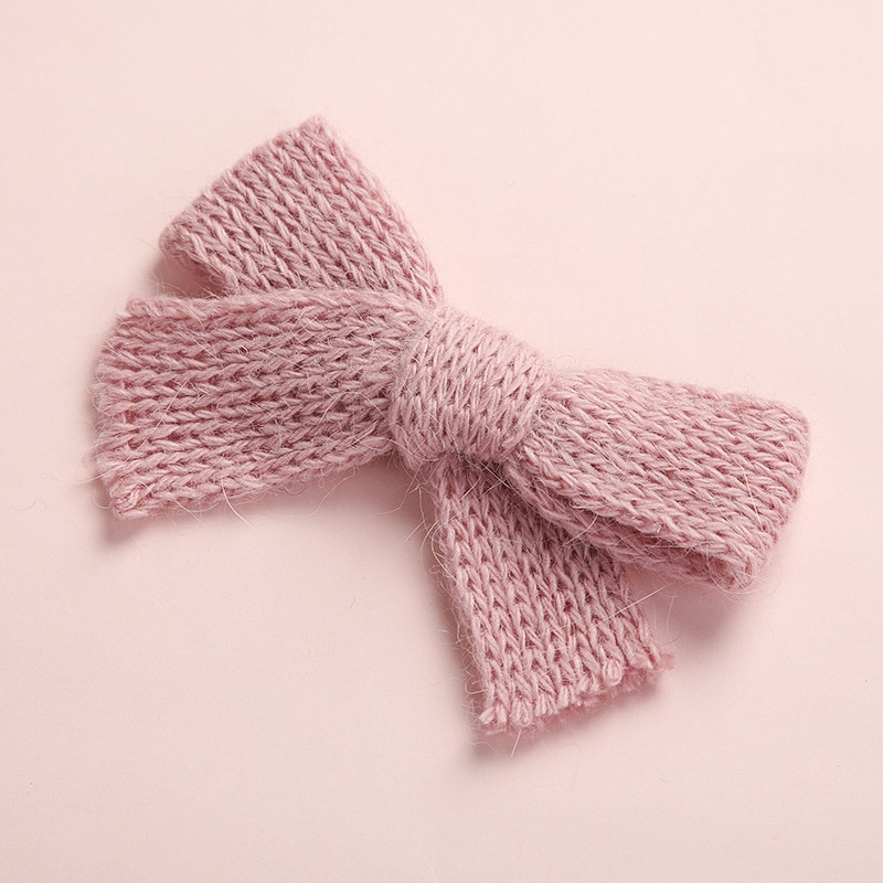Baby Bow Hair Clips Woolen Hairpins For Girls Kawaii Accessories Infant Winter Barettes Children Presilha Cabelo Cute Side Pin