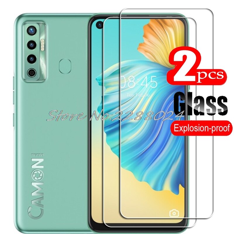 2PCS FOR Tecno Camon 17 High HD Tempered Glass Protective On Camon17 CG6 Phone Screen Protector Film