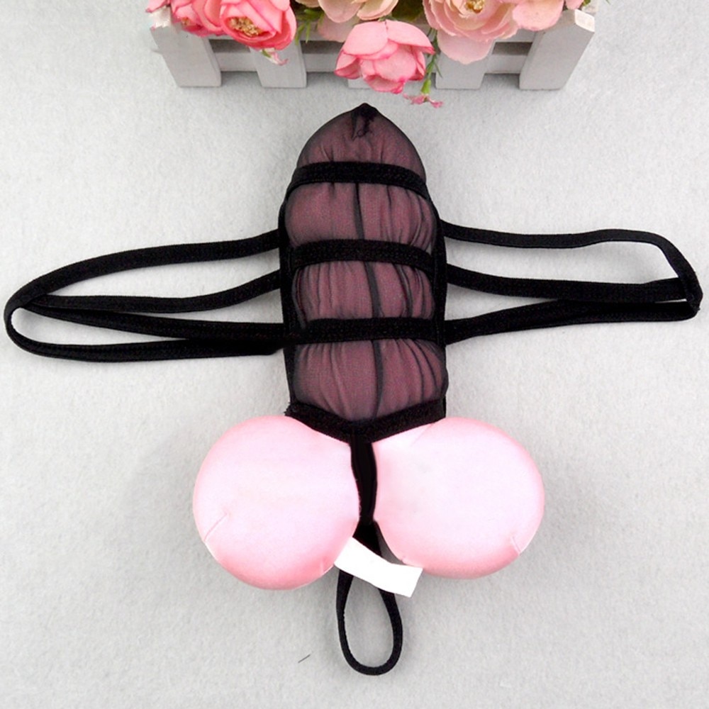Penis Sleeve G-strings Man Sexy Bulge Pouch Thong Man Hollow Underwear Tanga Gay Bikini Slip Brief Sexy Hombre Erotic Lingerie
