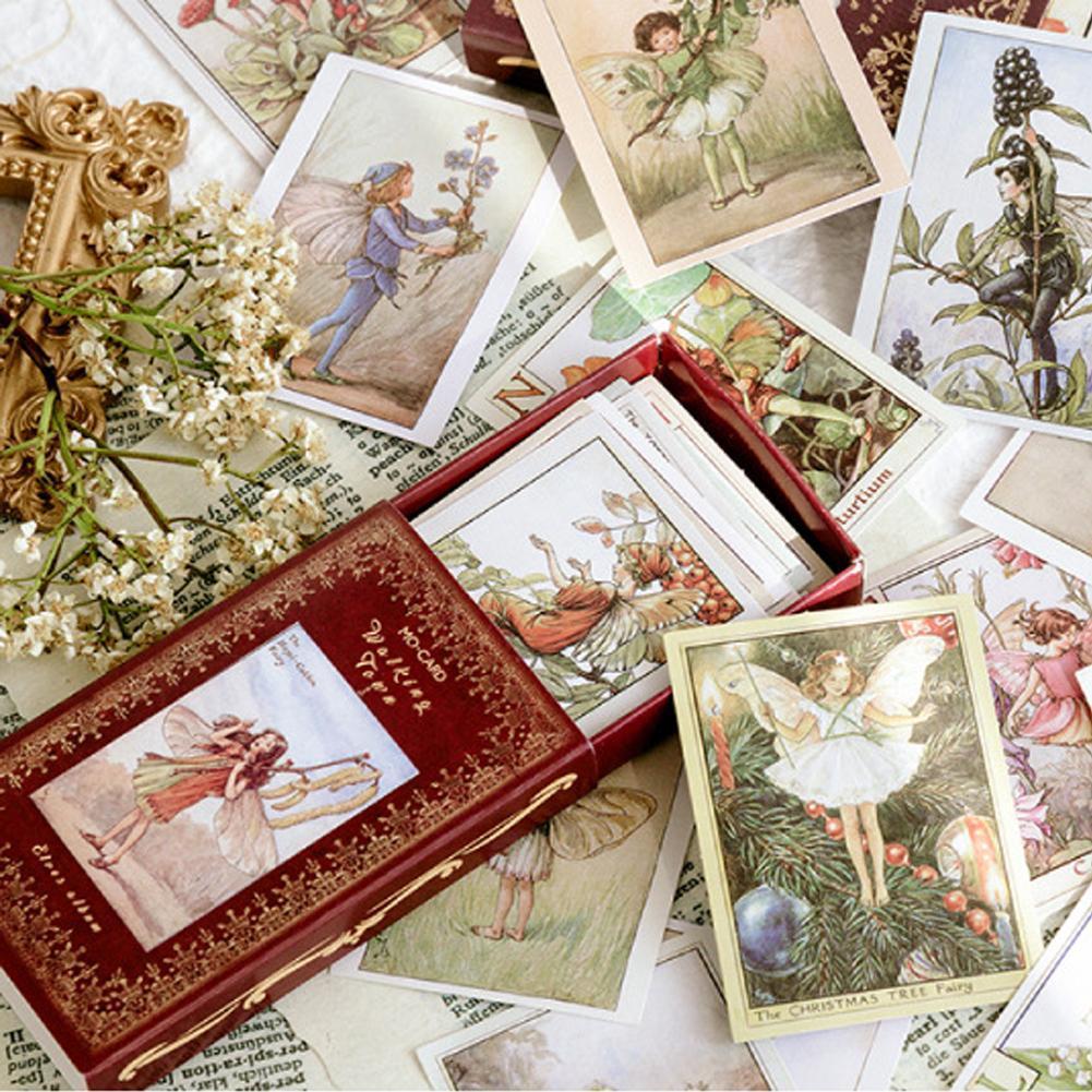 Retro Fairy Stickers Nature Plant Stickers Elf Decoration Stickers for Decorative Diary Account Hand Paper Fine Children's 