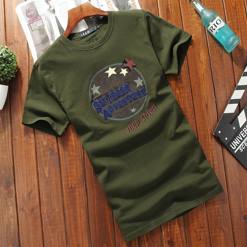 1048 new summer men's short-sleeved t-shirt cotton men's t-shirt tide brand trend half-sleeved loose clothes