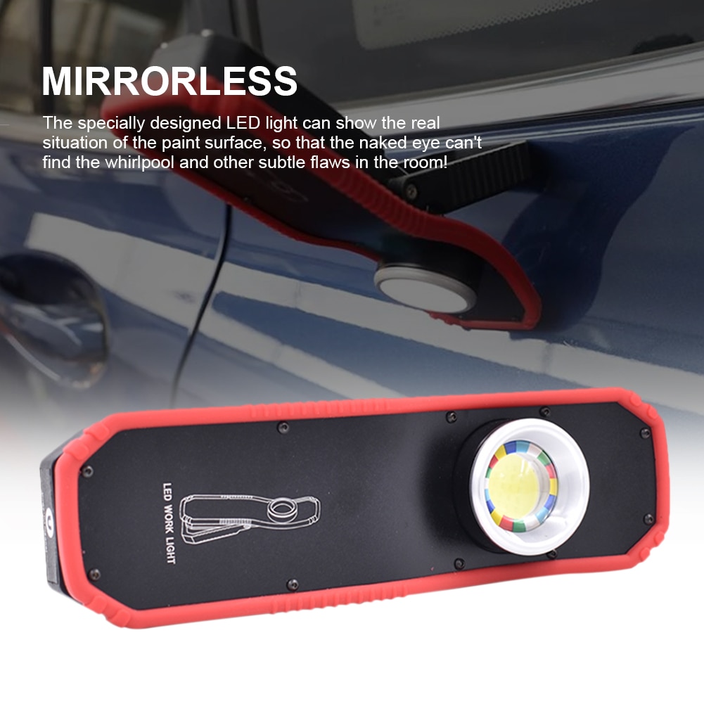 COB Lantern Hanging Work Light with Magnet Rechargeable Car Detailing Tools Portable Car Paint Checking Torch Power Light