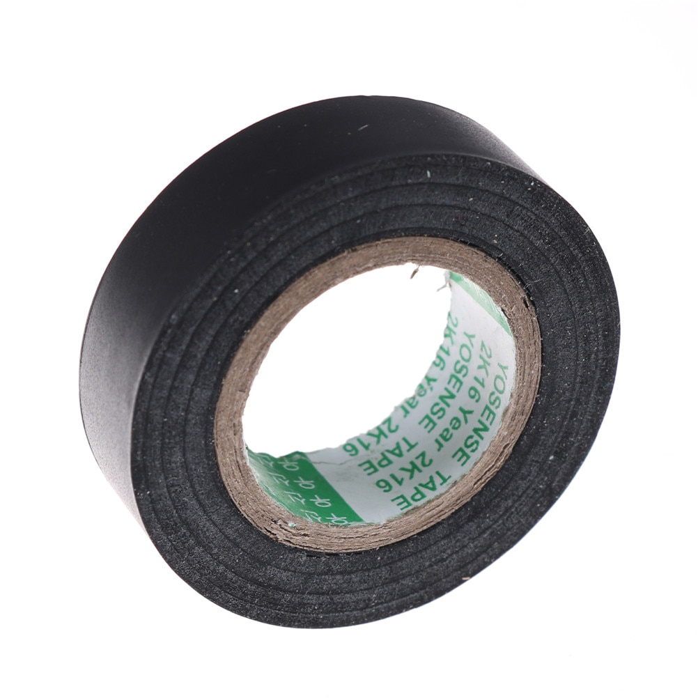 1pc Black 20M PVC Flame Retardant Adhesive Vinyl Electrical Insulation Tape Roll Heat Resistant Electrical Power Insulating Tape