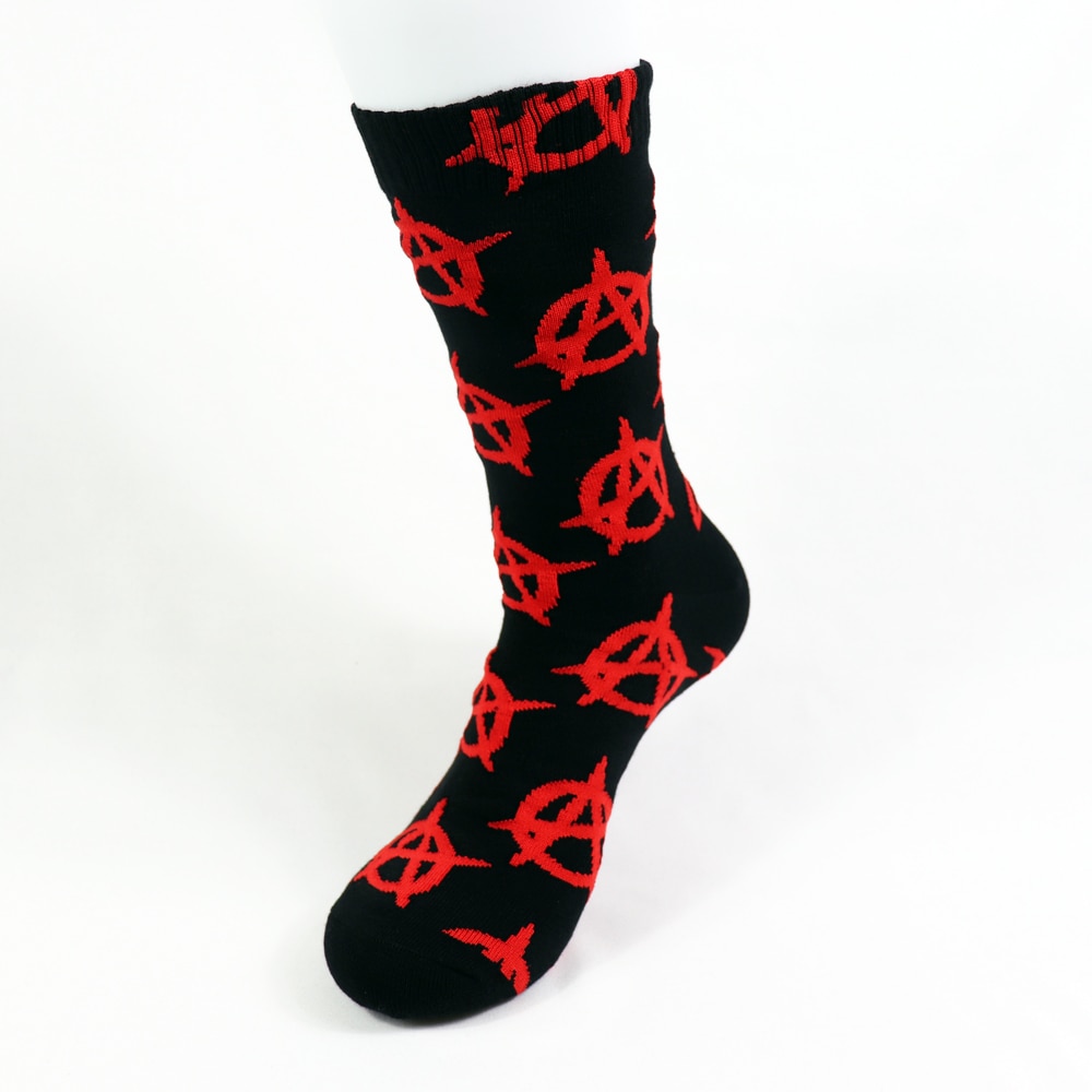 Anarchy Socks Anarchy Logo Red Casual Cycling Socks