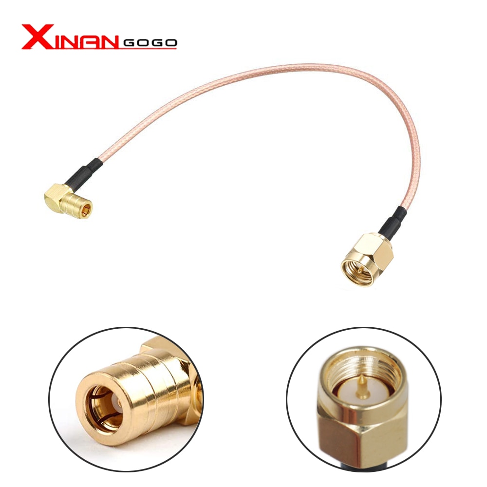 1pcs SMA Male to SMB Female Right Angle RF Connector RG316 Pigtail Extention Cable
