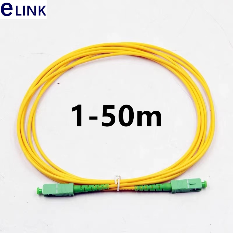 1-50m SC APC-SC APC fiber optic patchcord SX SM 3.0mm 2.0mm singlemode SC/APC-SC/APC Simplex fibre opitcal jumper PVC ELINK
