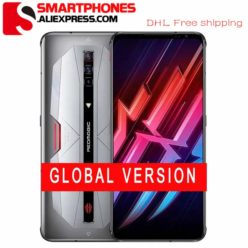 Global ROM Nubia Red Magic 6 Pro Gaming Smartphone 6.8'' AMOLED Snapdragon 888 Octa Core 64MP Camera RedMagic 6 Pro