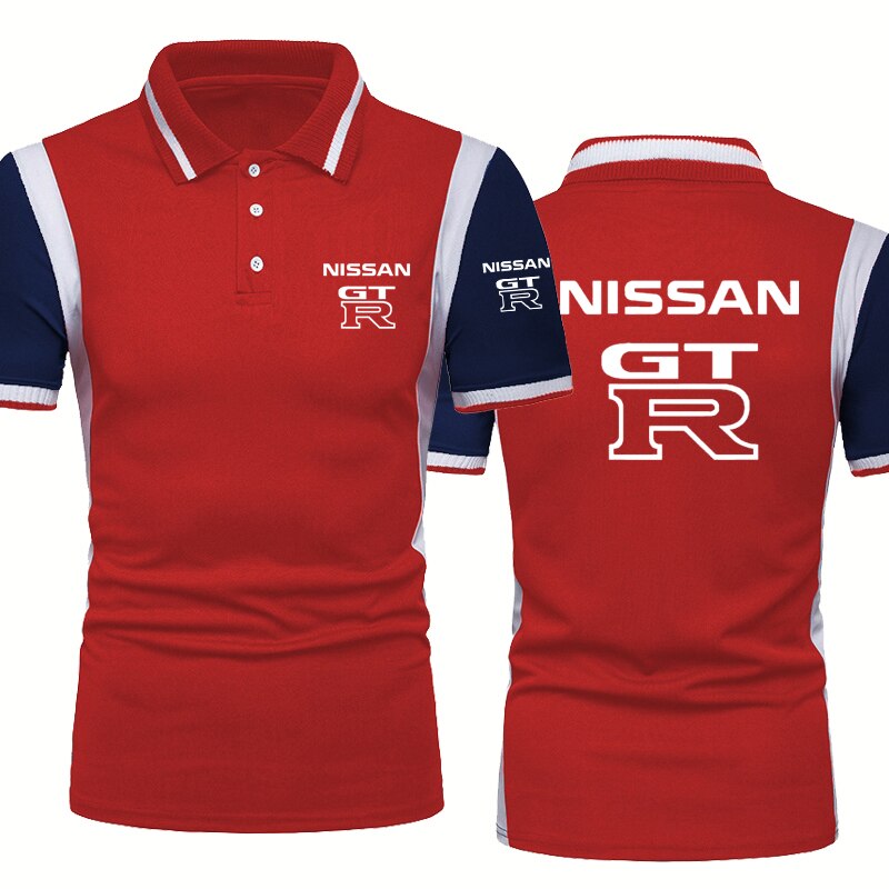 Fashion Men's POLO shirt GTR Car Logo printing casual Summer short sleeve Cotton High Quality Men's short sleeve