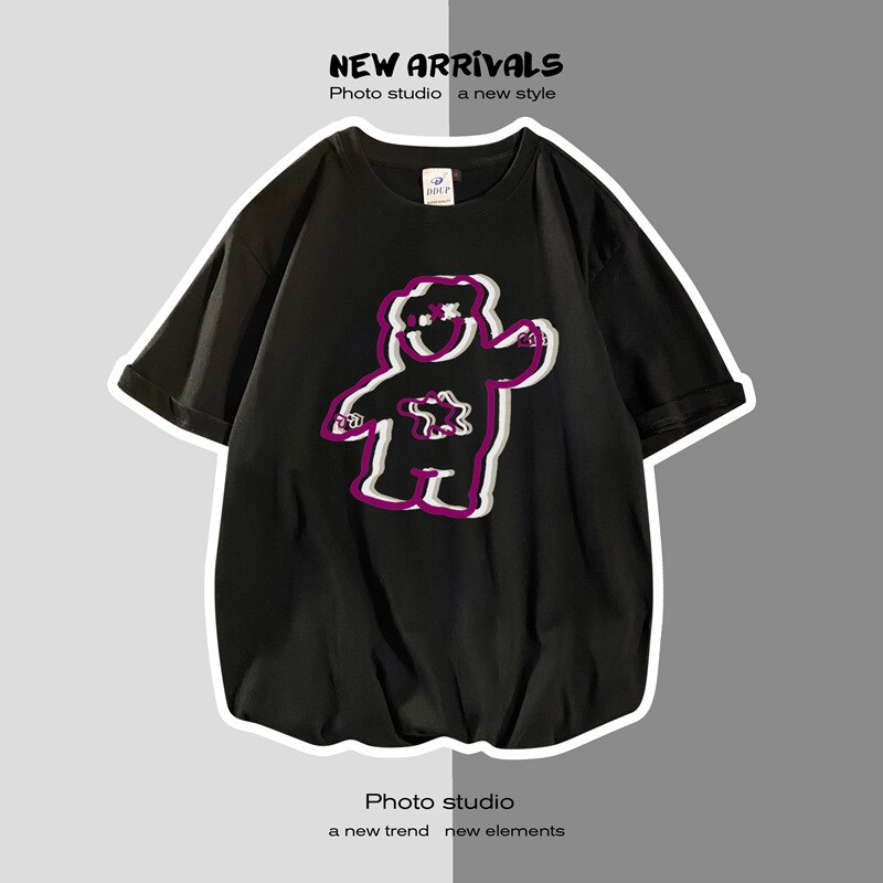 Ins boys with short sleeves jacket summer wind tide loose big yards T-shirt man half sleeve han edition T-shirt