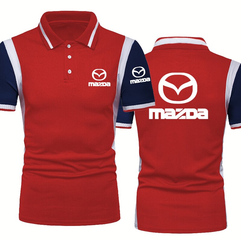 Summer Fashion Men's POLO shirt Mazda Car Logo Printing Casual POLO shirt Cotton High Quality Men's short sleeve