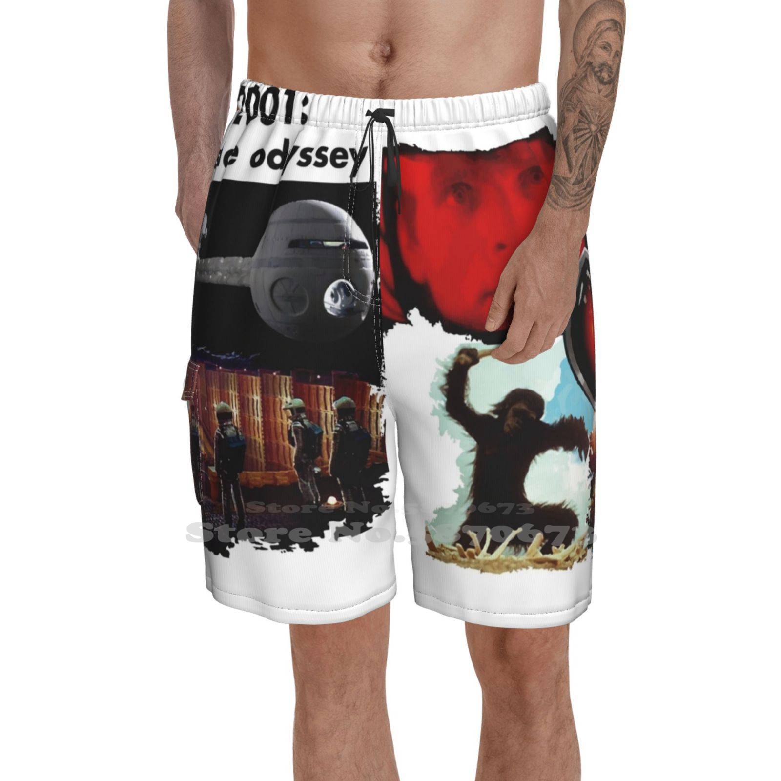 2001 Space Quick Dry Beach Shorts 2001 Space Space Kubrick Stanley Stanley Kubrick Science Fiction Space Movie 2001 2001 Space