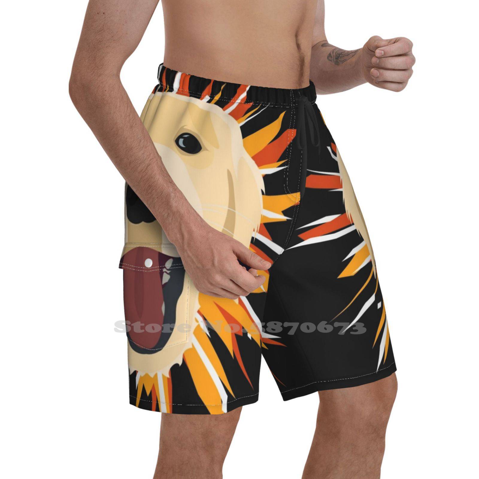 Dog With Fireworks Running Fitness Sports Shorts Dog Domestic Dog Guard Dog Fireworks Rocket New Years Eve Happy New Year New