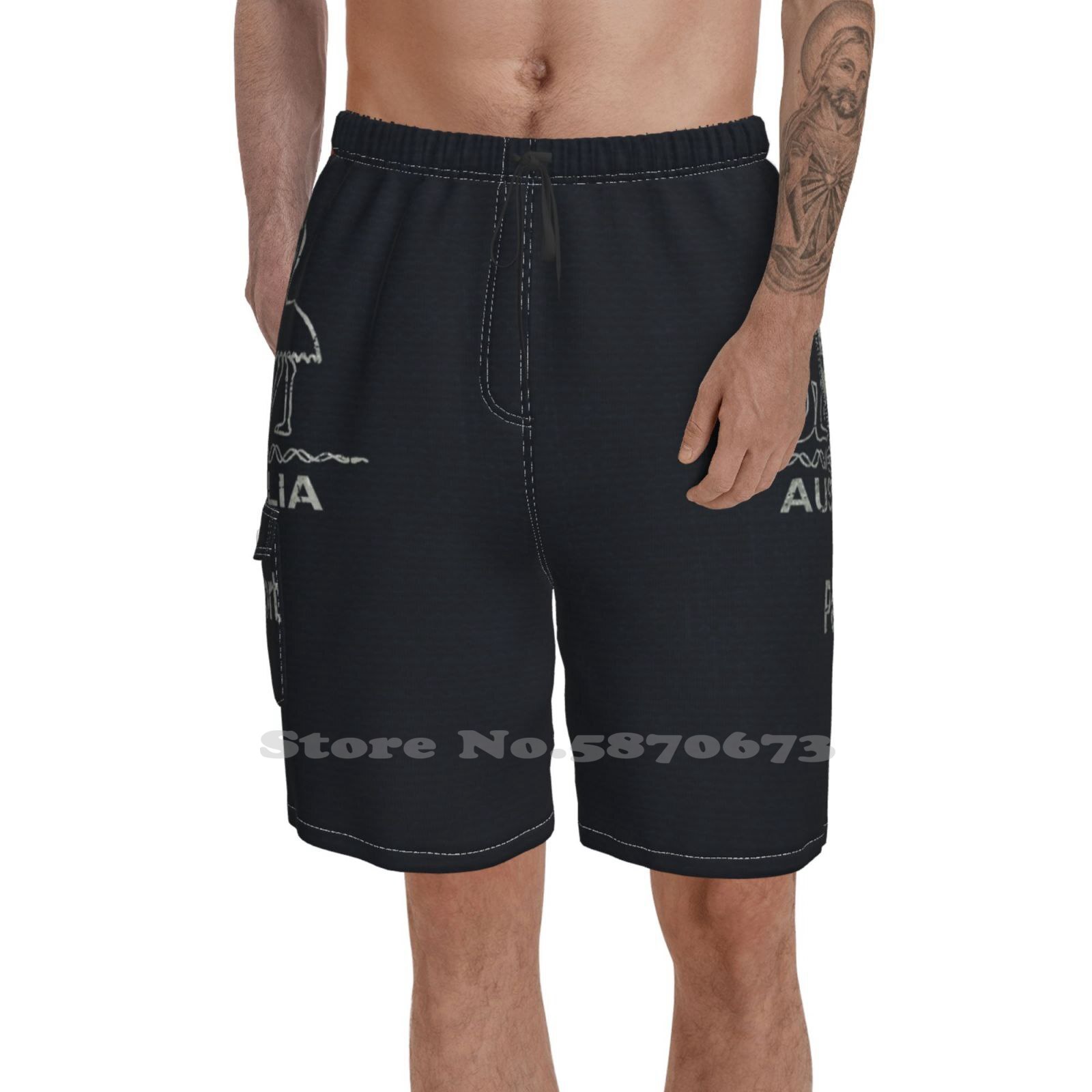 Australian Passport Vintage Summer Pants Casual Shorts Male Streetwear Australia Australian Aussie Aussi Oz Austral Passport