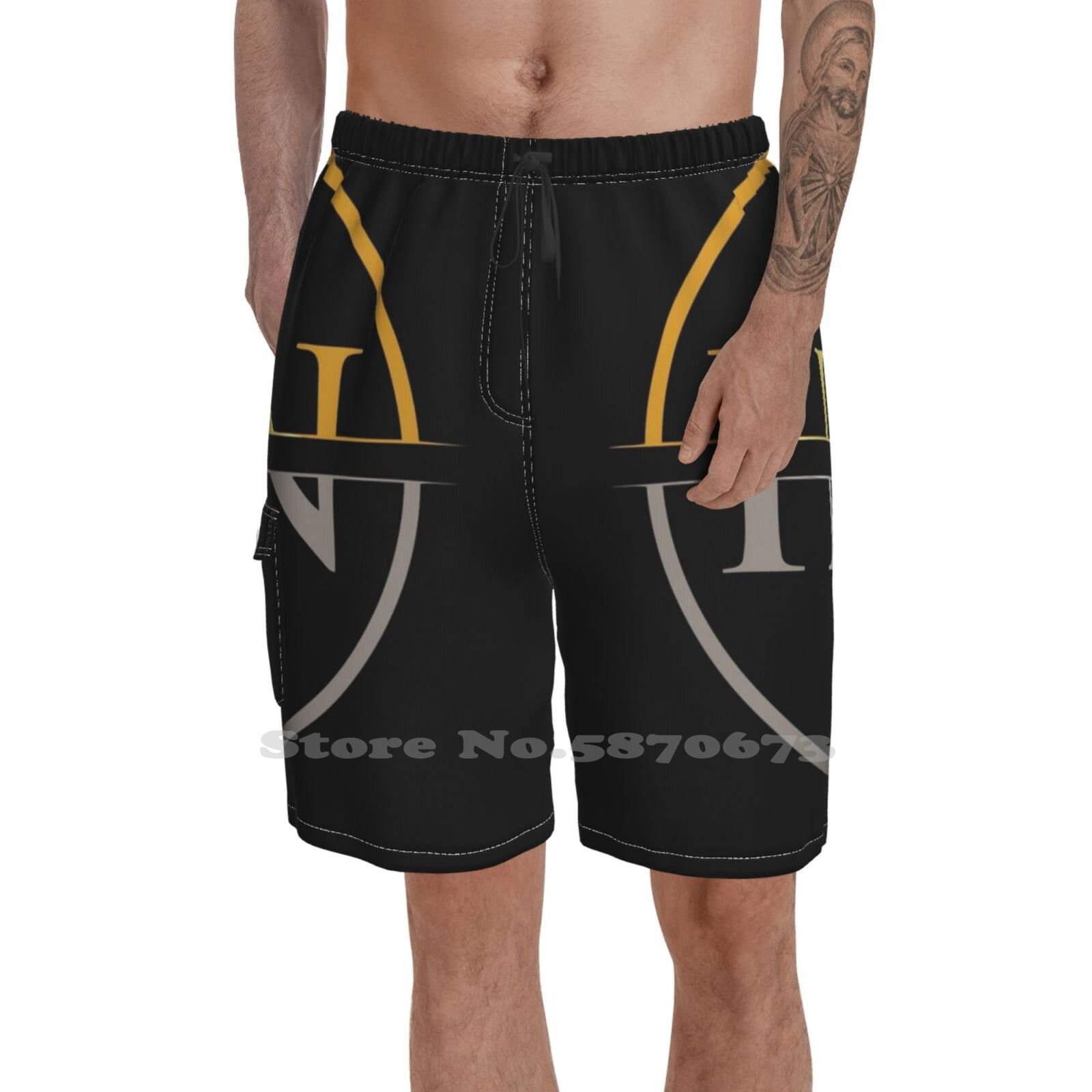 Hn Logo Running Fitness Sports Shorts Logo