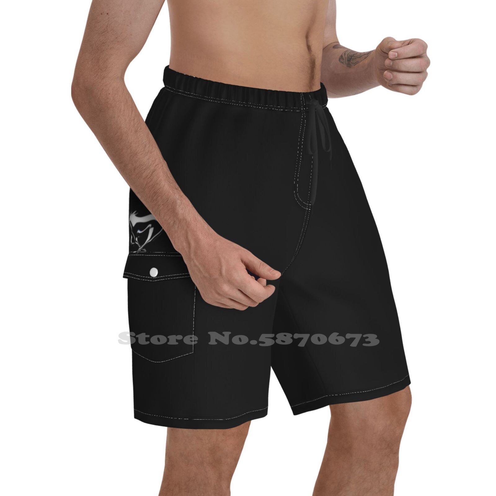 Ford Mustang Horse Men'S Summer Short Pants Beach Shorts Ford Mustang Ford Mustang Mustang Horse Horse Blackhorse