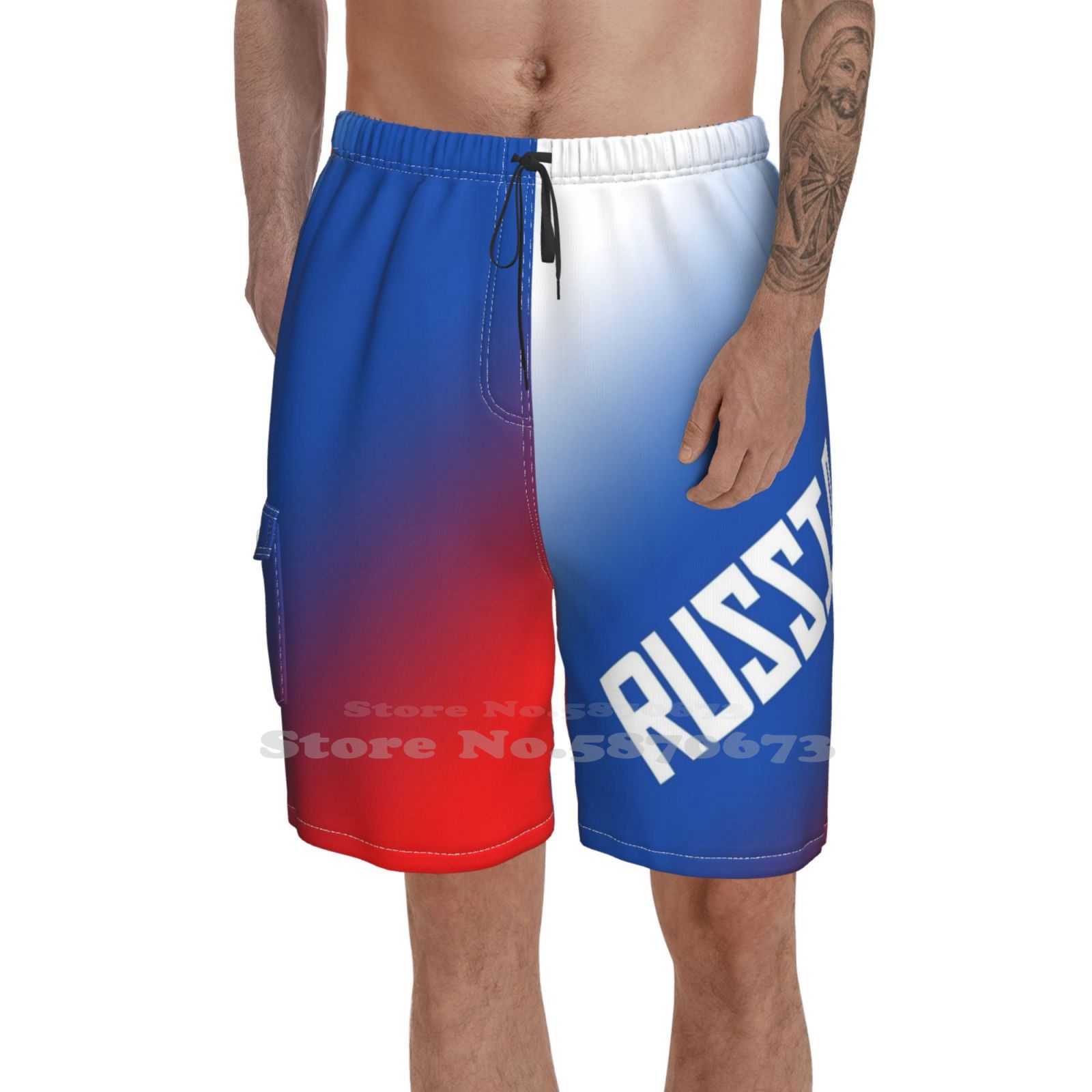 Russia - Sports Fan Edition Summer Pants Casual Shorts Male Streetwear Russia Russian 18 Football Soccer Stadium