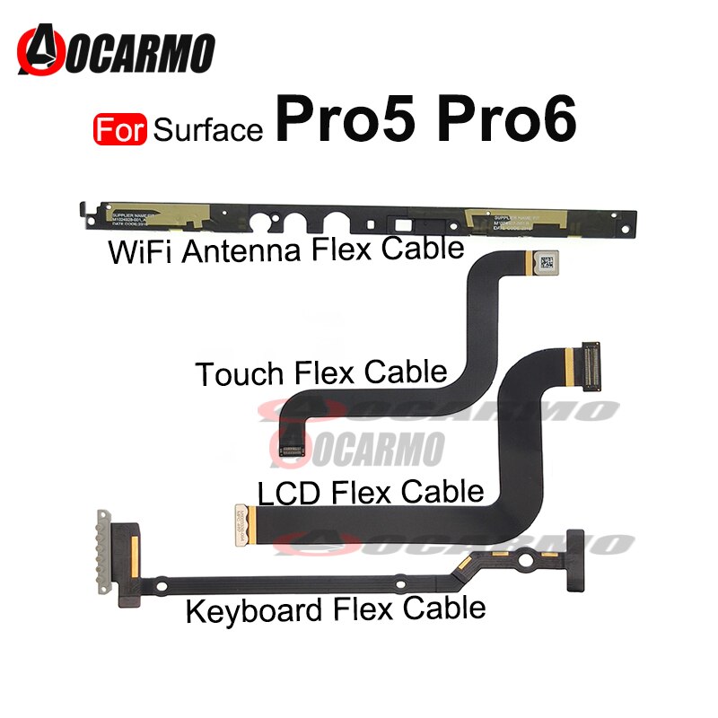 Touch Screen LCD Flex Cable For Microsoft Surface Pro5 Pro6 Pro 5 6 7 1796 Keyboard Wifi Antenna Flex Cable Replacement Parts