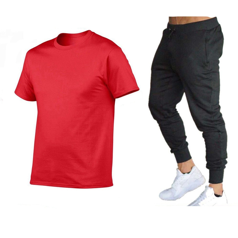 Men's + Women's Short Sleeve Suit, Casual Running Wear, Top & Pants, Summer 2021 New + hot style Quick Dry