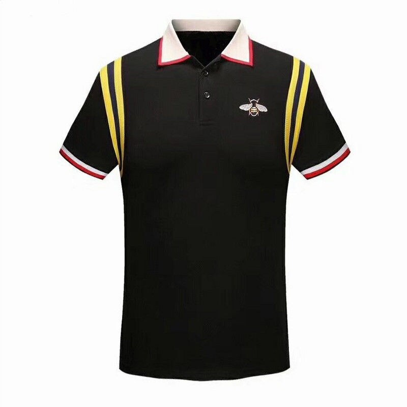 Polo shirt short sleeve t-shirt summer jacquard embroidery cotton men sweat-absorbing short sleeve flip collar tide T