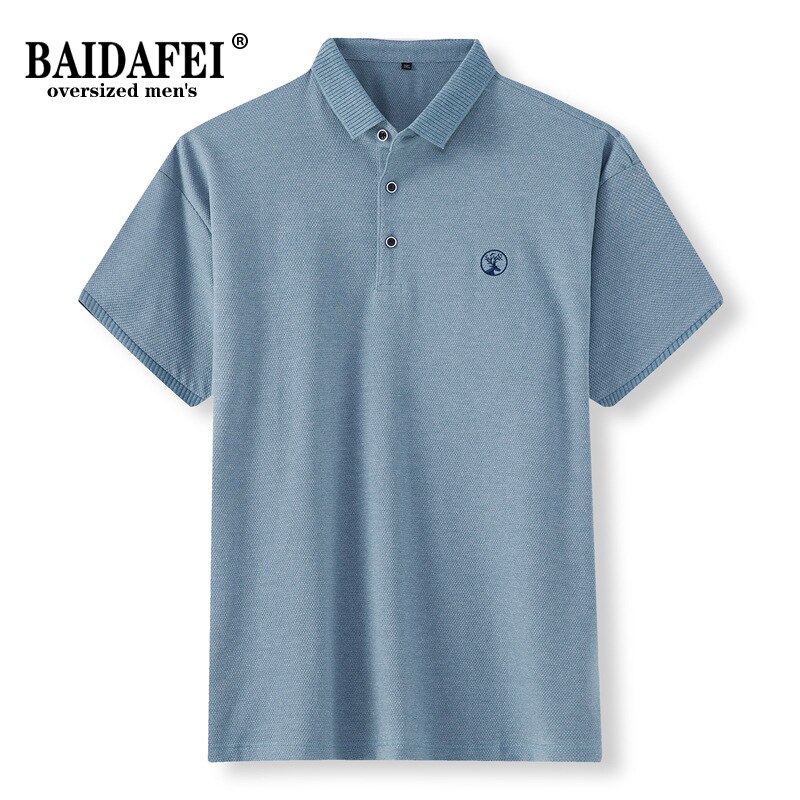 Oversized 5XL 6XL 7XL 8XL Men's Regular-fit Cotton Pique Polo Shirt 2021 Summer New Men Business Casual Loose Fat Polos