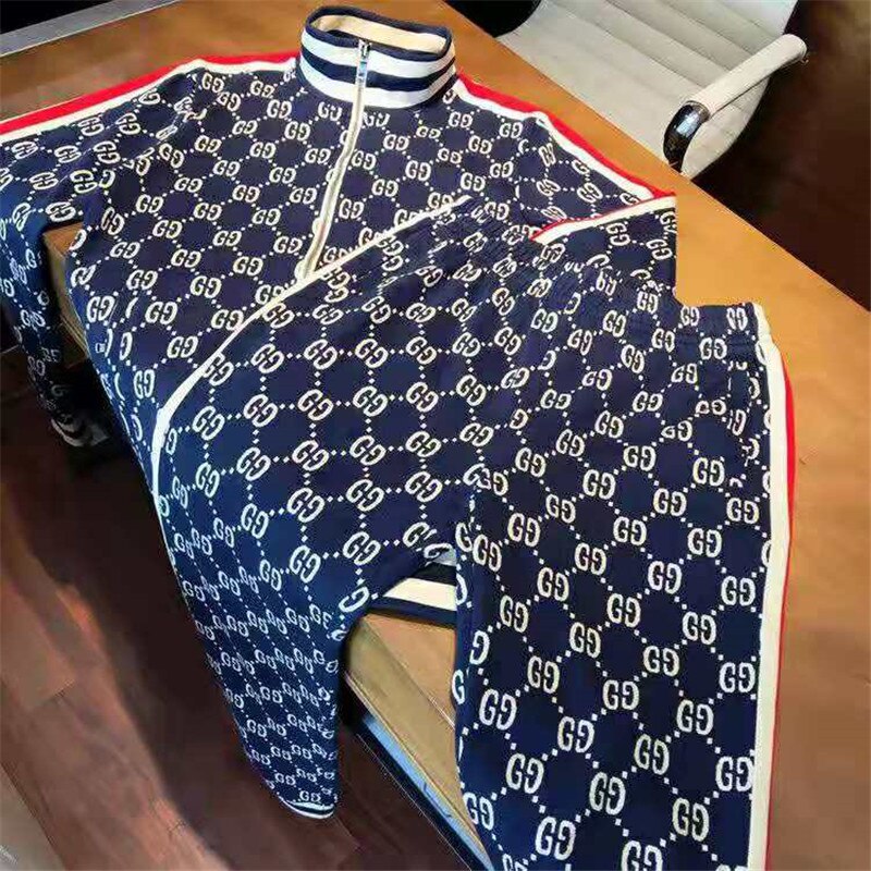 GG autumn thin brand men's jacket suit European and American new style Medusa sports and leisure suit autumn men's zip