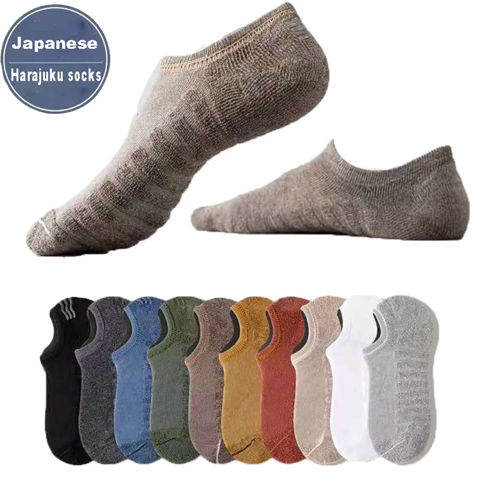 5Pair Cotton Sport Running Ankle Socks Athletic Low-Cut Socks Thick Knit Autumn Winter Outdoor Fitness Breathable Quick Dry Sock