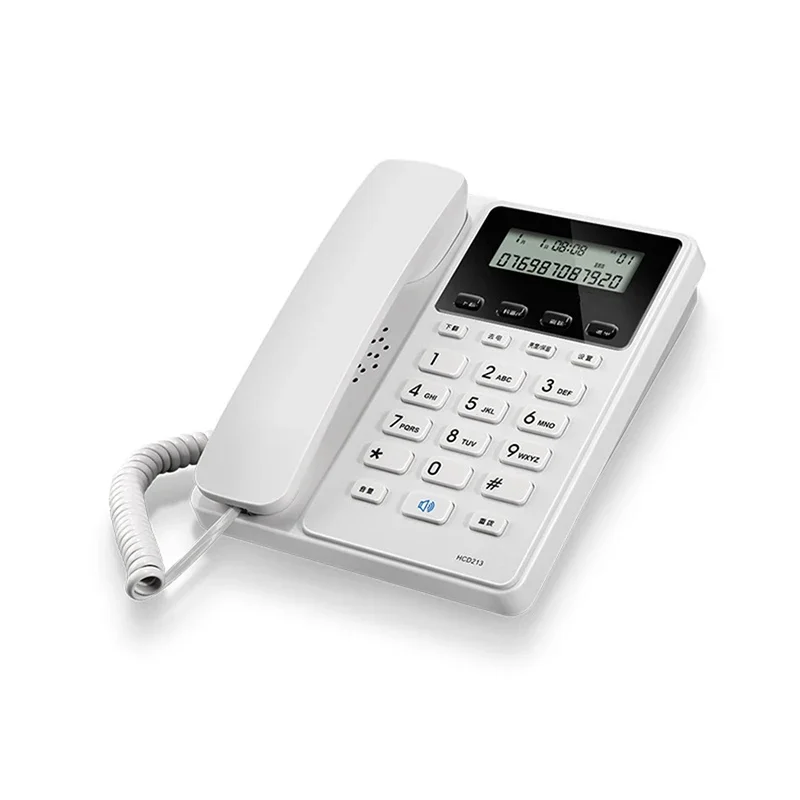 Desktop Phone Landline for Office Home with Caller ID, Calling Hold, 3 Levels Adjustable Ringtone Volume, Business Telephone