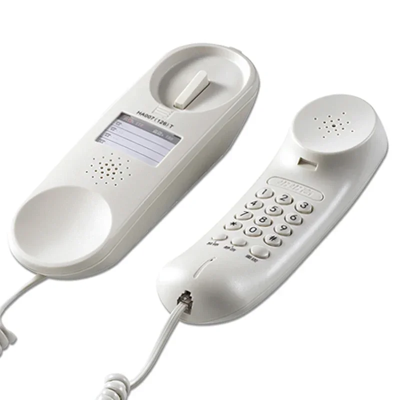 Corded Phone Wall Mountable Landline Phone Big Button Mini Desktop Fixed Telephone Wall Mountable for Home Hotel Office